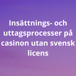 Insättnings- och uttagsprocesser på casinon utan svensk licens